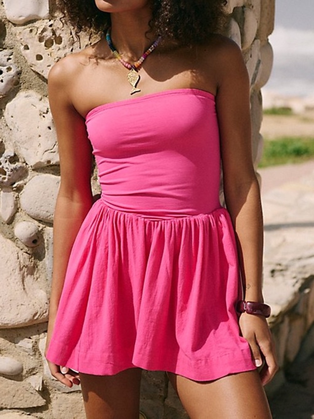 NWT Free People Onda Drop Waist Tube Mini Dress
